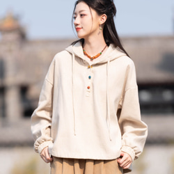 沙洗苧麻羊毛秋冬保暖派克大衣#Asairo 第3張的照片