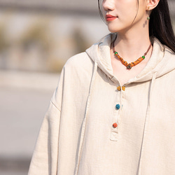 沙洗苧麻羊毛秋冬保暖派克大衣#Asairo 第9張的照片