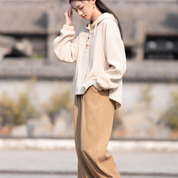 沙洗苧麻羊毛秋冬保暖派克大衣#Asairo 第12張的照片