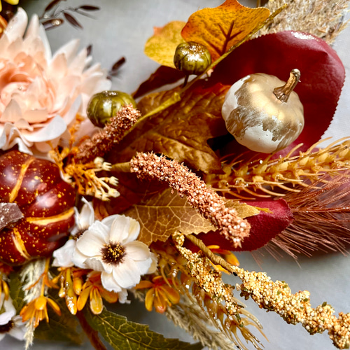 No.wreath-15555/特大2wayハロウィンリース24-(6)48x53cm