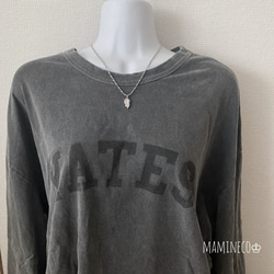 オールステンレス製 フェザーネックレス 変形ボールチェーンネックレス ライス形ボールチェーン 付けっぱなしOK!! 8枚目の画像