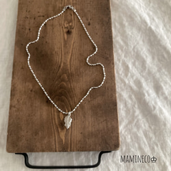 オールステンレス製 フェザーネックレス 変形ボールチェーンネックレス ライス形ボールチェーン 付けっぱなしOK!! 3枚目の画像