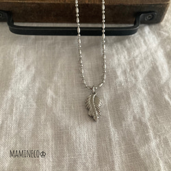 オールステンレス製 フェザーネックレス 変形ボールチェーンネックレス ライス形ボールチェーン 付けっぱなしOK!! 2枚目の画像