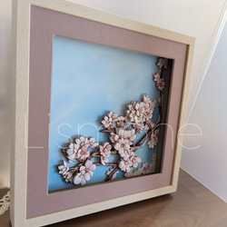 【完成品・一点もの】シャドーボックス：桜 7枚目の画像