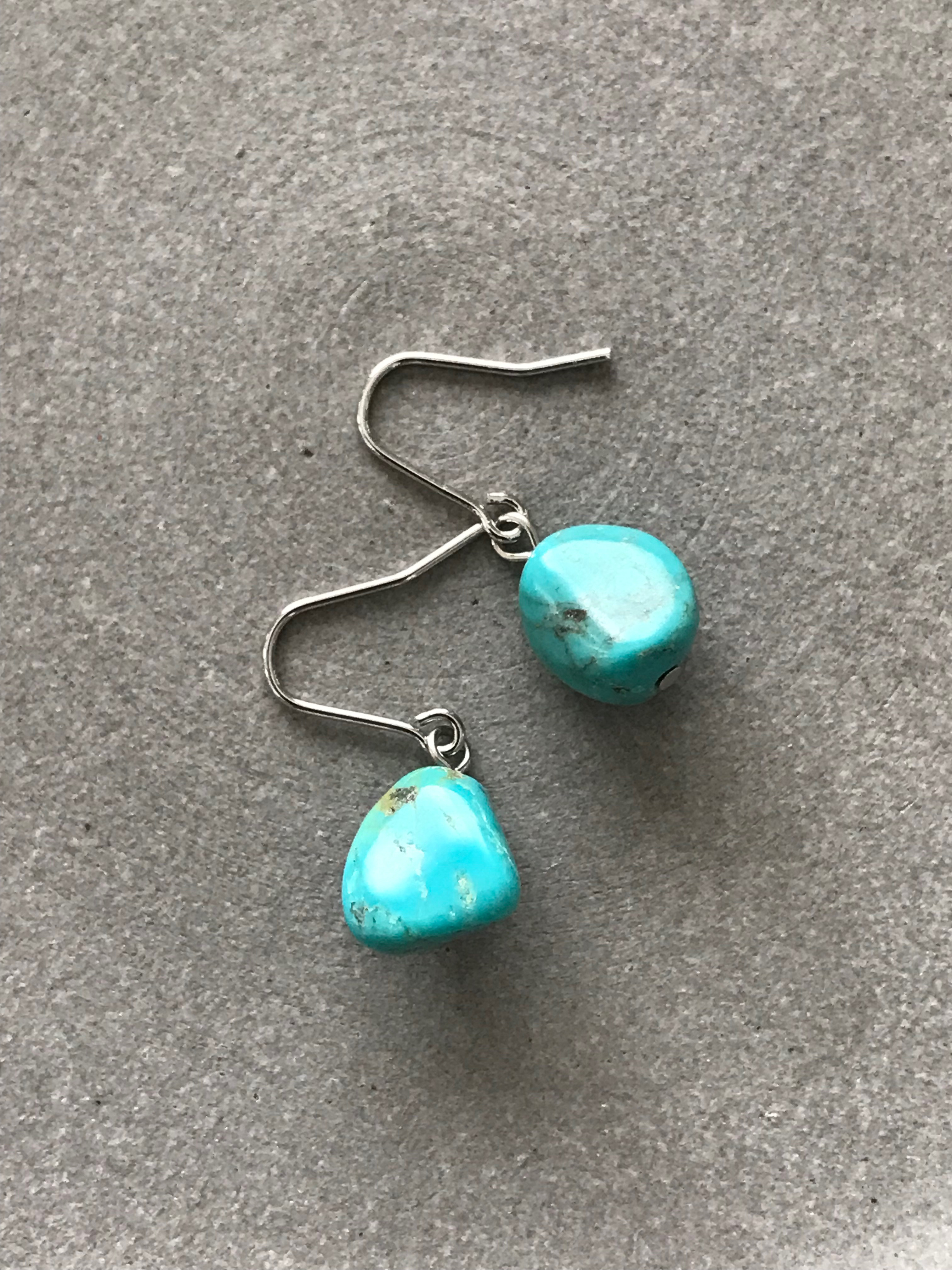 天然ターコイズ♚ピアス/ノンホールピアス