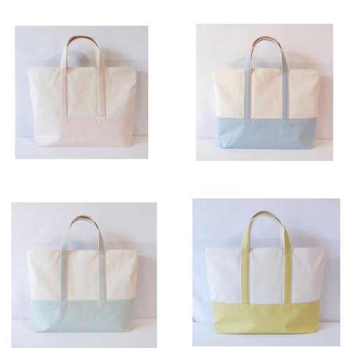 帆布とカラーオックスのレッスンバッグ トートバッグ レッスンバッグ