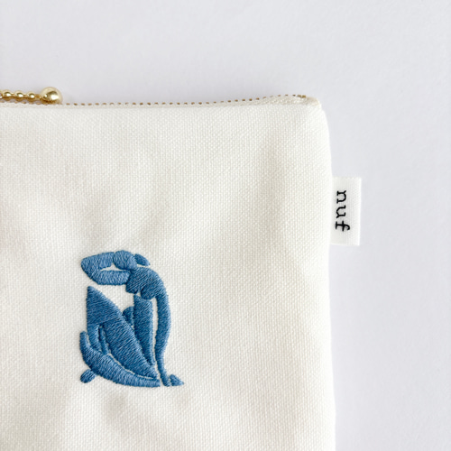 再販》10cmファスナー：アンリ・マティス『Blue Nude』手刺繍ポーチ