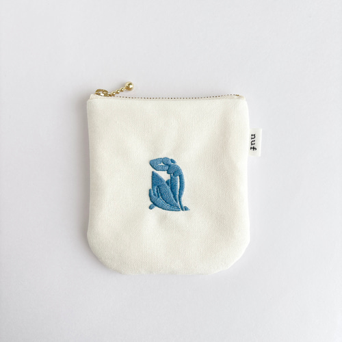 再販》10cmファスナー：アンリ・マティス『Blue Nude』手刺繍ポーチ