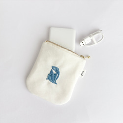 再販》10cmファスナー：アンリ・マティス『Blue Nude』手刺繍