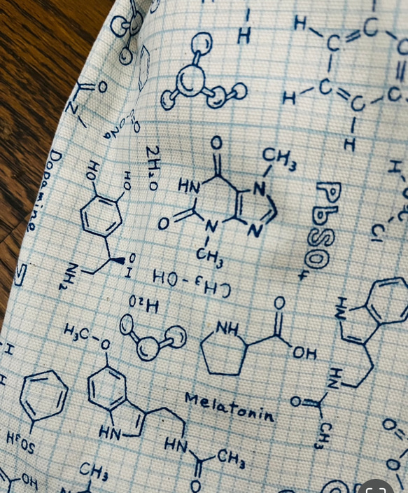 ユニーク！化学反応式の巾着 2枚目の画像