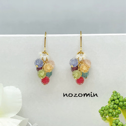 ハンドメイド☆ビーズピアス a157d0ce535caa8434777947346bb1