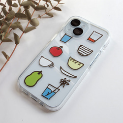 スマホケース iPhon17 16 SE3【イハナ ihana】北欧 大人可愛い 個性的 カラフル クッションバンパー 1枚目の画像