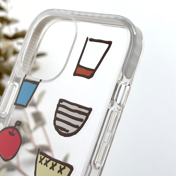 スマホケース iPhon17 16 SE3【イハナ ihana】北欧 大人可愛い 個性的 カラフル クッションバンパー 6枚目の画像