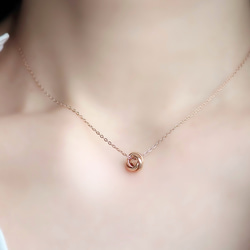 Creema限定新春福袋〈竹〉プチトリニティネックレス&ピアス/イヤリングセット ピンクゴールド  N146 6枚目の画像