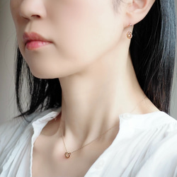 Creema限定新春福袋〈竹〉プチトリニティネックレス&ピアス/イヤリングセット ピンクゴールド  N146 3枚目の画像