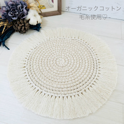 インテリアマット【NO.235】ハンドメイド・麻紐・鍋敷き・観葉植物