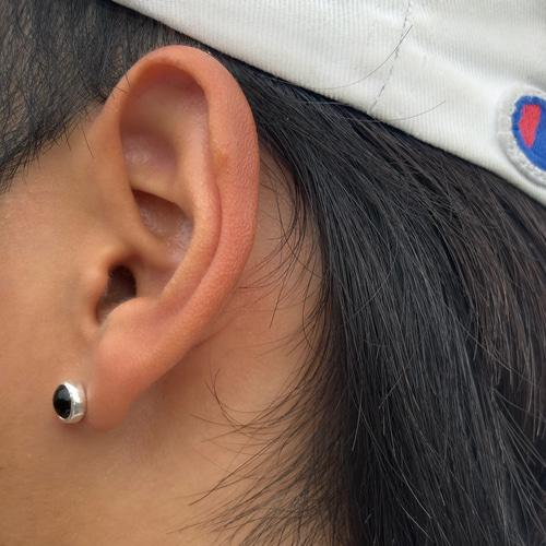 24時間限定タイムセール ブラックオニキスピアス/black onyx pierce ピアス（スタッド アクセサリー