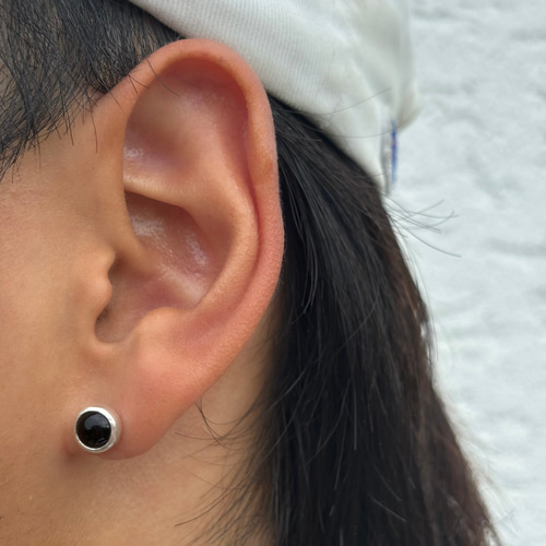 ブラックオニキスピアス/black onyx pierce ピアス（スタッド