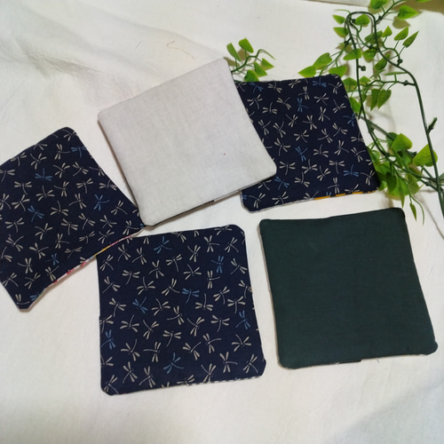 パッチワーク風コースター＊5枚セット その他キッチン小物 そら♪の