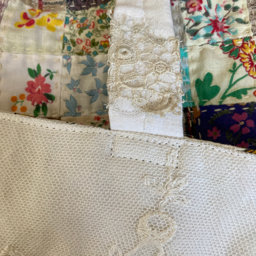 ♪大人可愛いアンティークレース＆フレンチファブリックスクエアパッチ