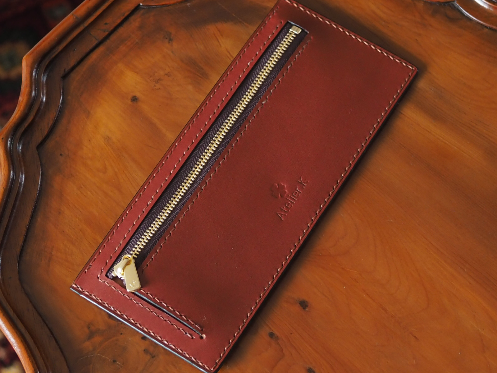 【全5色】/フラグメントケース/極薄財布/イタリアレザー/【kunzite】