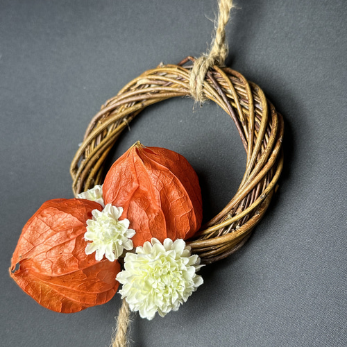 ドライほおずきのダブルリース リース Harukien 通販 18342876｜Creema