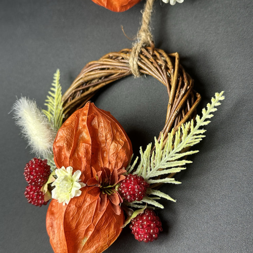 ドライほおずきのダブルリース リース Harukien 通販 18342876