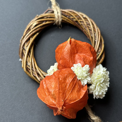 ドライほおずきのダブルリース リース Harukien 通販 18342876｜Creema