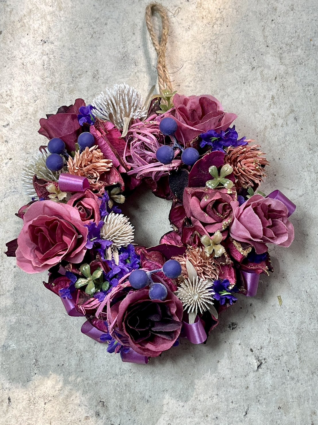 burgundy purple wreath/おしゃれでシックな大人の女性へ/リース