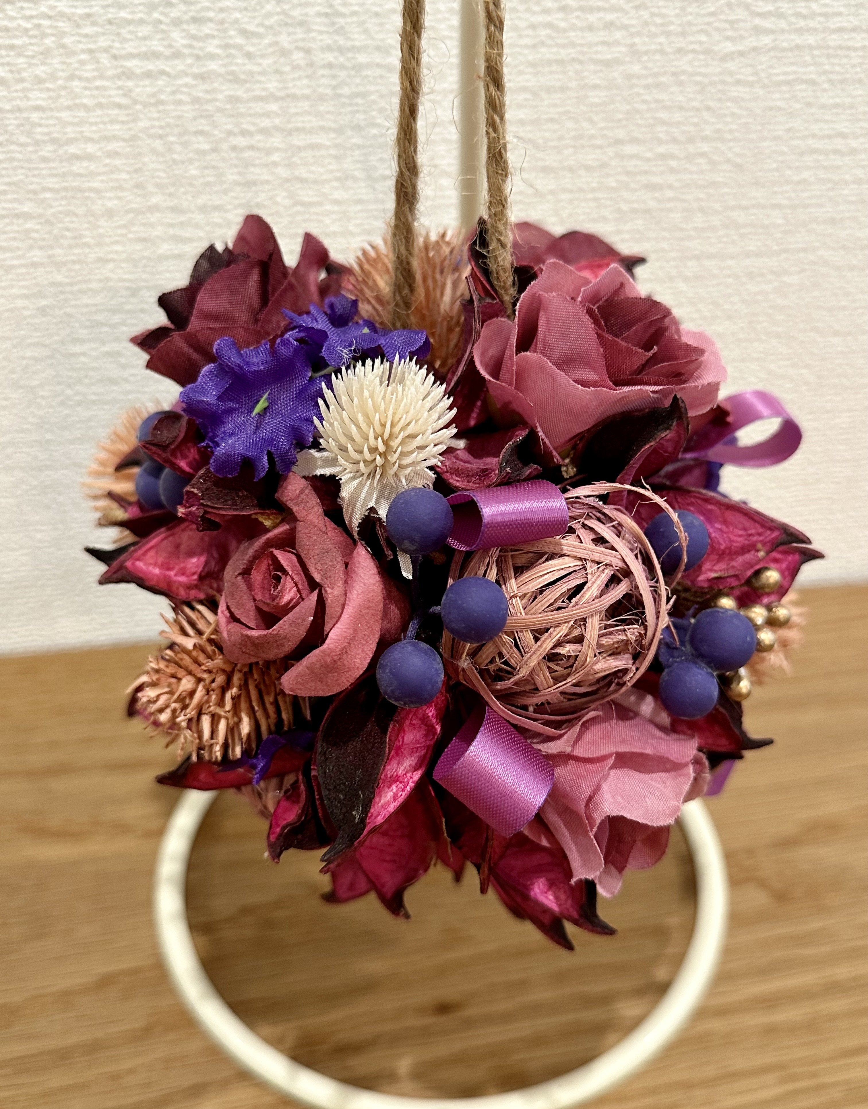 burgundy purple wreath/センスのあるおしゃれな大人の女性へ/ボールリース