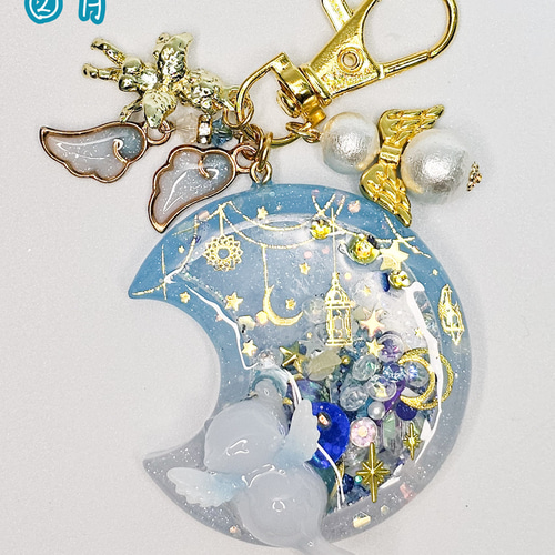 ニャンとも可愛い天使と悪魔キーホルダー〜天使〜 キーホルダー Stella