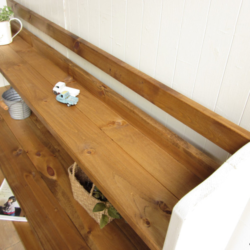 サイズ、デザインオーダー可！○超ワイド3段ローラック○シャビー