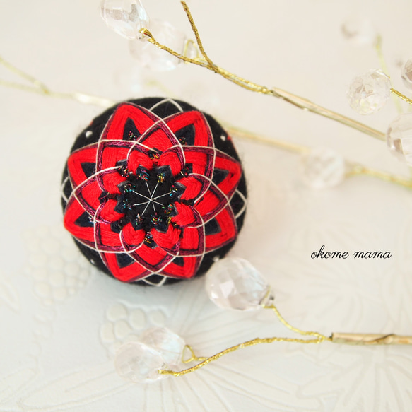 SALE 黒〜KURO〜手毬の置き物（一点もの） その他置物 okome☆mama