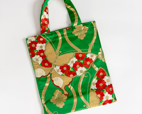 帯　リメイク　巾着トートバッグ　A4対応 パステルグリーン Amazon | [ジゼル] トートバッグ a4 大容量 抗菌 防臭 巾着 軽量