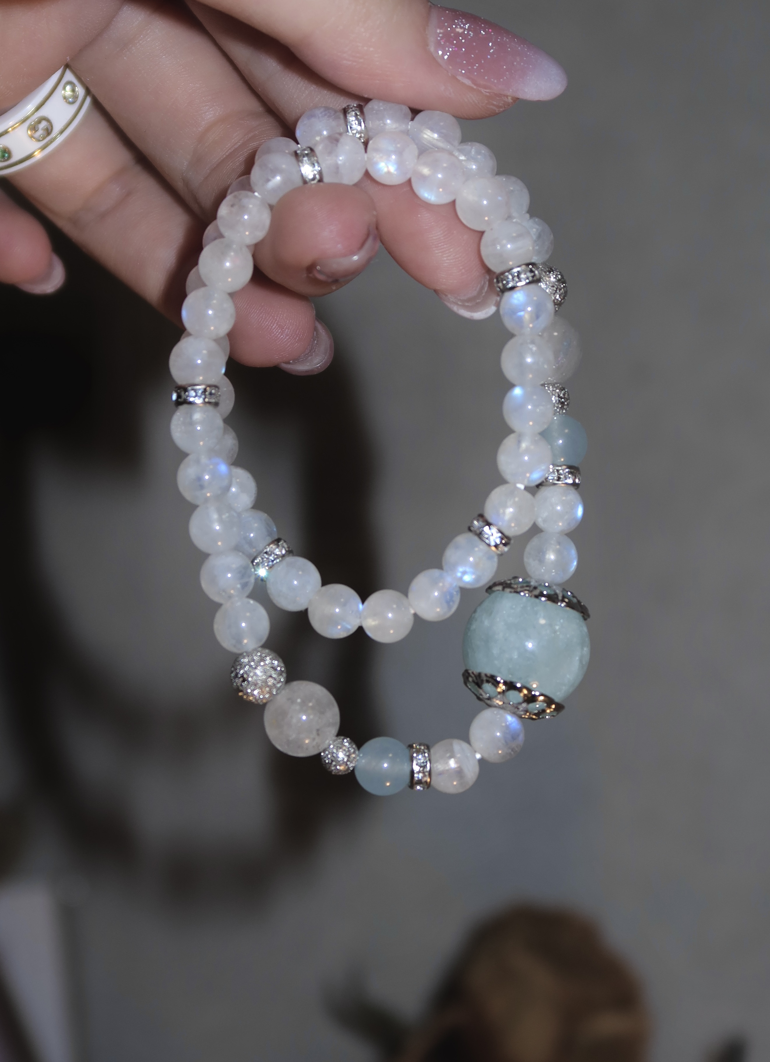 月光——天然石ハンドチェーン