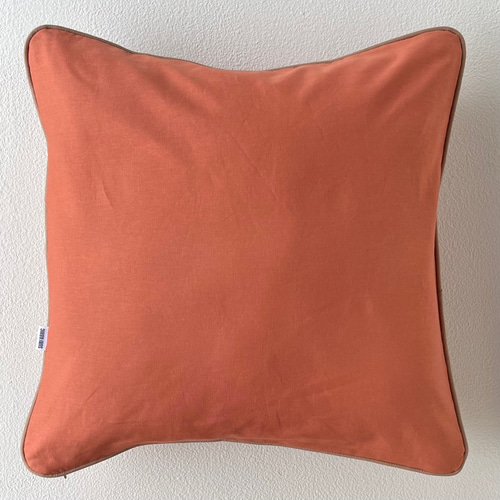 クッションカバー 45cm角 〖無地のテラコッタ〗 クッション
