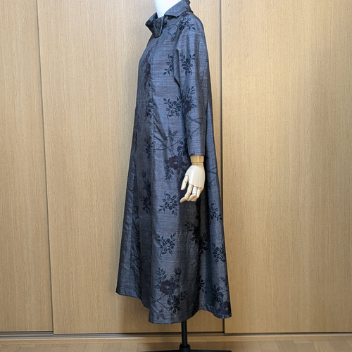 SOLD 着物リメイク ワンピース 大島紬 M〜L ワンピース さらあお 通販