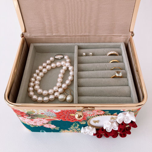 カルトナージュ×つまみ細工 ジュエリーボックス その他ケース MINOMU