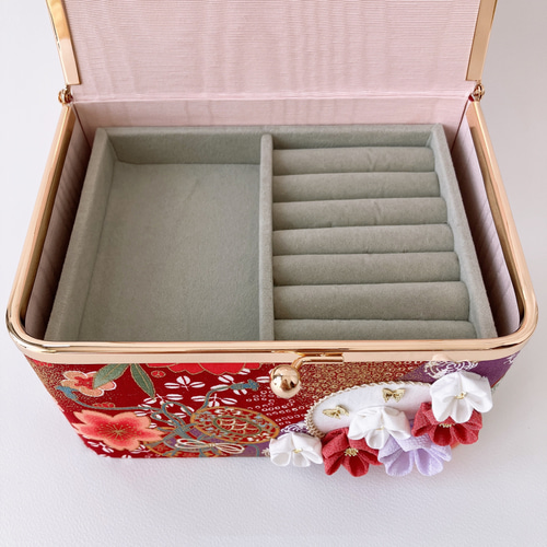 ジュエリーボックス つまみ細工 ハンドメイド 1点もの 2c1bf146552b0a0de38ed5fbe96dd8