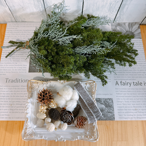 3.クリスマススワッグ クリスマススワッグ 33cm スワッグ プリザーブドフラワー MUM FLOWERS