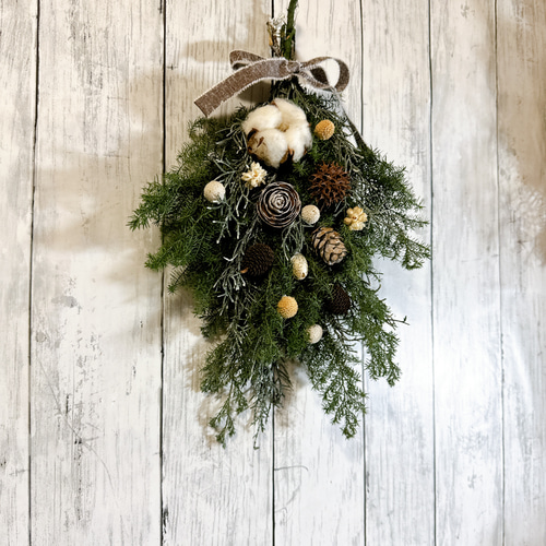 クリスマススワッグ 33cm スワッグ プリザーブドフラワー MUM