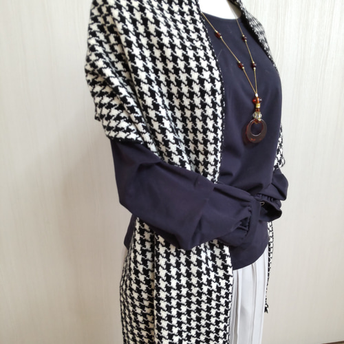 トントン手織りディスプレイマット　千鳥格子ロング トントン手織りディスプレイマット 千鳥格子ロング 手織り千鳥格子