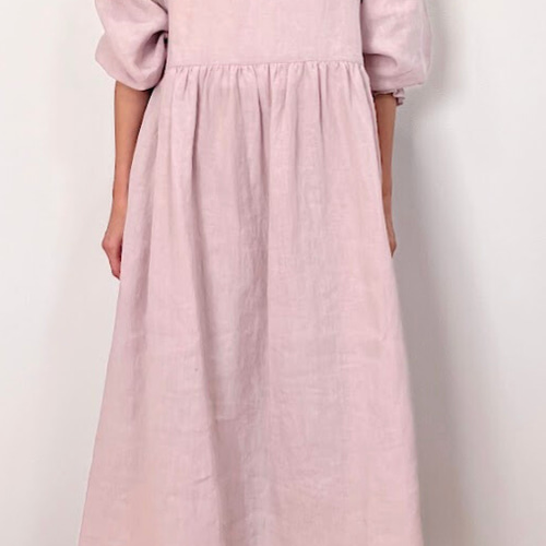 割烹着ワンピース リネン 麻 羽織 割烹着 ワンピース エプロン さくら