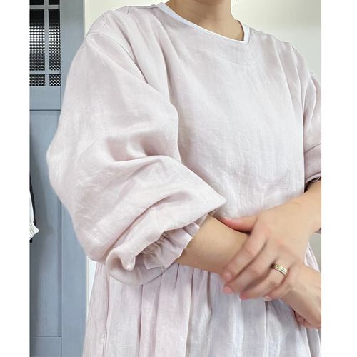 割烹着ワンピース リネン 麻 羽織 割烹着 ワンピース エプロン さくら