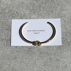 結び目デザイン　サージカルステンレス　バングル　ニッケルフリー　ひねり　k18コーティング　金属アレルギー対応　高品質 14枚目の画像