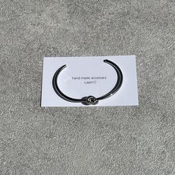 結び目デザイン　サージカルステンレス　バングル　ニッケルフリー　ひねり　k18コーティング　金属アレルギー対応　高品質 19枚目の画像