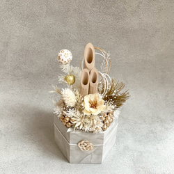 ミニ門松＊白 / お正月 / お正月飾り / ドライフラワー / プリザーブドフラワー 4枚目の画像