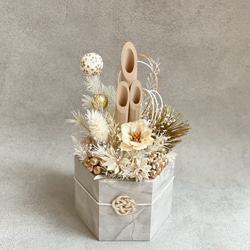 ミニ門松＊白 / お正月 / お正月飾り / ドライフラワー / プリザーブド