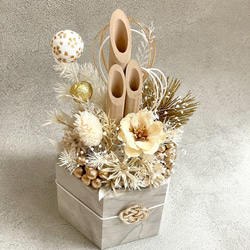 ミニ門松＊白 / お正月 / お正月飾り / ドライフラワー / プリザーブドフラワー 2枚目の画像