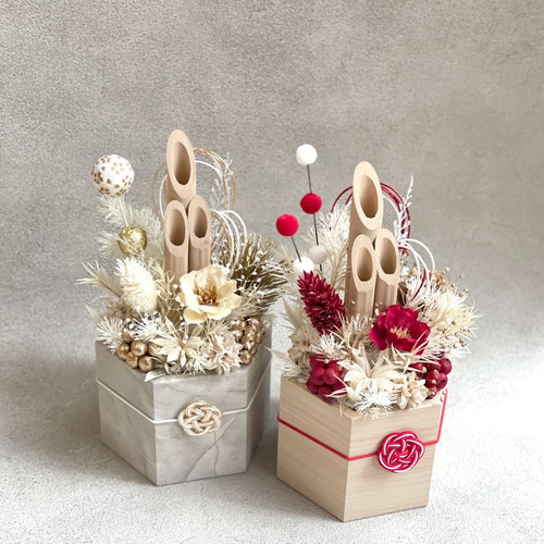 ミニ門松＊紅 / お正月 / お正月飾り / ドライフラワー / プリザーブド